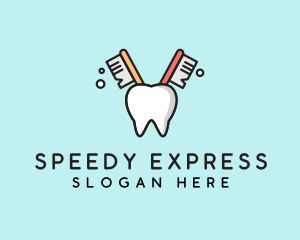 Dental Tooth Toothbrush  logo design