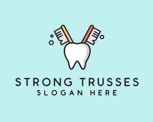 Dental Tooth Toothbrush  logo design