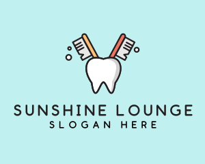 Dental Tooth Toothbrush  logo design