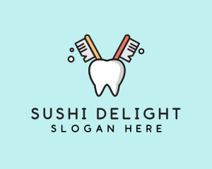 Dental Tooth Toothbrush  logo design