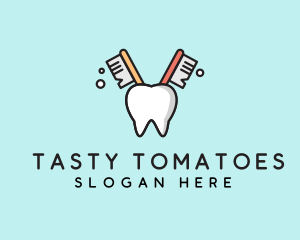 Dental Tooth Toothbrush  logo design