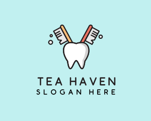 Dental Tooth Toothbrush  logo design