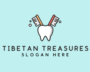 Dental Tooth Toothbrush  logo design