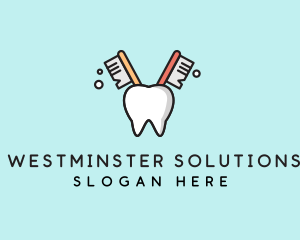 Dental Tooth Toothbrush  logo design