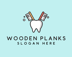 Dental Tooth Toothbrush  logo design