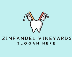 Dental Tooth Toothbrush  logo design