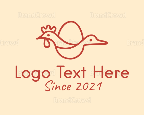 Chicken Duck Poultry Logo