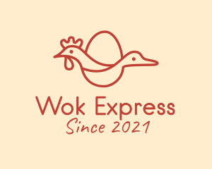 Chicken Duck Poultry logo design