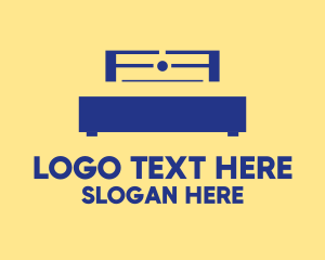 Sleep - Blue Bed Furniture logo design