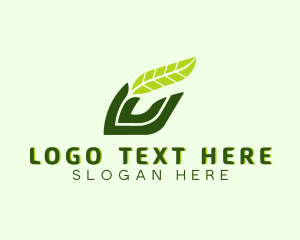 Line - Natural Leaf Plant logo design