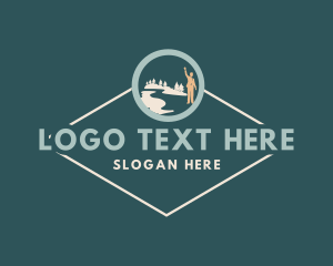 Hipster - Hiker Mountain Signage logo design