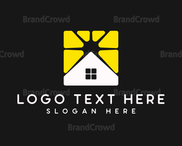 House Roofing Construction Logo