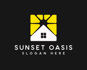 House Roofing Construction logo design