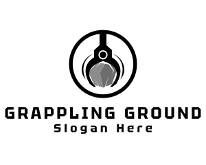 Heavy Duty Construction Grapple Excavator logo design