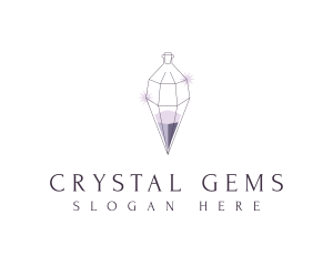 Crystal Bottle Potion logo design