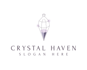 Crystal Bottle Potion logo design