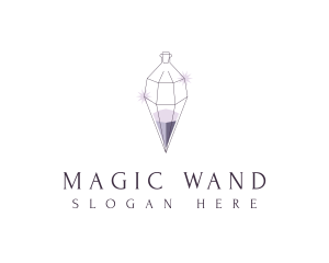 Crystal Bottle Potion logo design