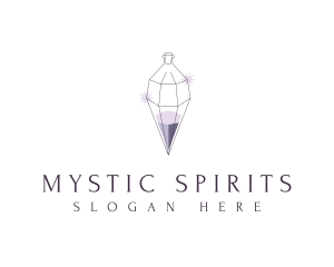 Crystal Bottle Potion logo design