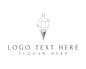 Gemstone - Crystal Bottle Potion logo design