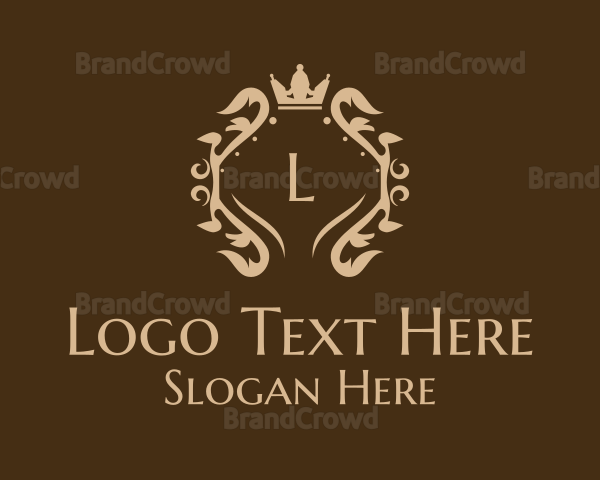 Luxury Crown Wreath Logo