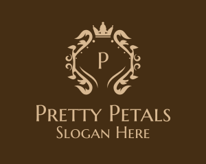 Luxury Crown Wreath logo design