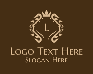 Expensive - Luxury Crown Wreath logo design