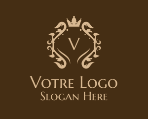 Luxury Crown Wreath logo design