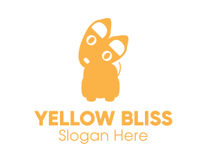 Small Yellow Puppy Dog logo design