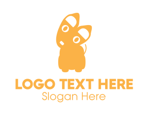 Small Yellow Puppy Dog Logo