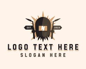 Steel - Welding Torch Helmet logo design