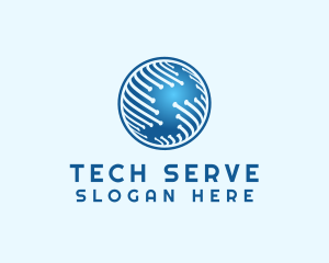 Server - Professional Globe Networking logo design