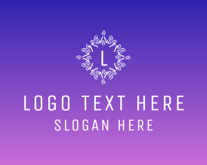 Hotel - Floral Abstract Wreath logo design