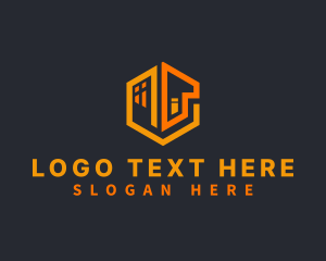 Monogram - Hexagon Property Construction logo design