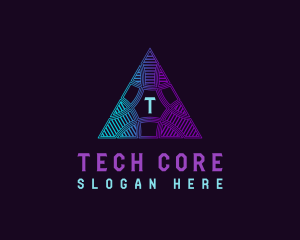 Cyber Triangle Pyramid  logo design