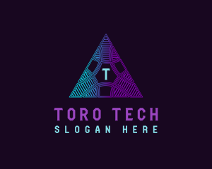 Cyber Triangle Pyramid  logo design