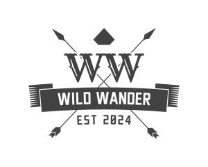 Western Hunting Arrow logo design