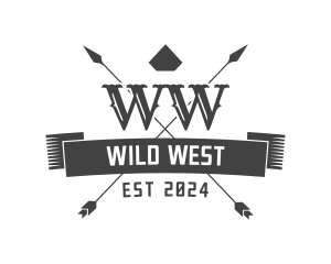 Western - Western Hunting Arrow logo design
