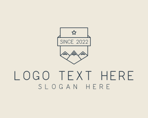 Outdoor - Mountain Camping Badge logo design