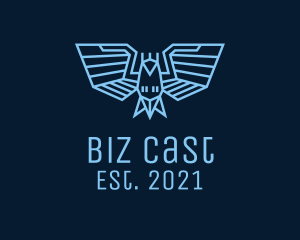 Mobile - Blue Robotic Bird logo design