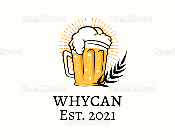 Beer Glass Cartoon Logo