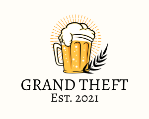 Brandy - Beer Glass Cartoon logo design