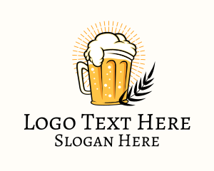 Beer Glass Cartoon  Logo