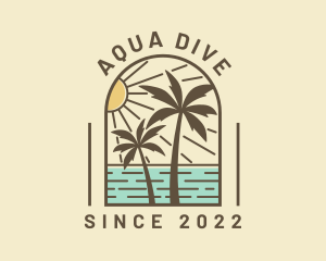 Diving - Summer Palm Beach logo design