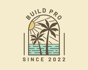 Tourist Spot - Summer Palm Beach logo design