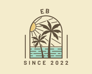Surfing - Summer Palm Beach logo design