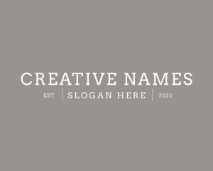 Name - Generic Serif Business logo design