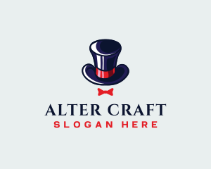 Gentleman Hat Ribbon logo design