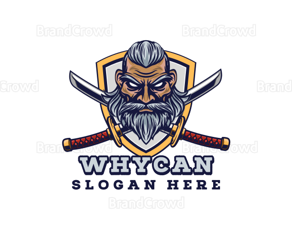 Viking Warrior Shield Gaming Logo