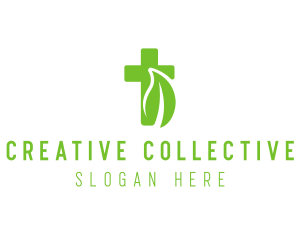 Organic Eco Cross logo design