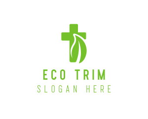 Organic Eco Cross logo design